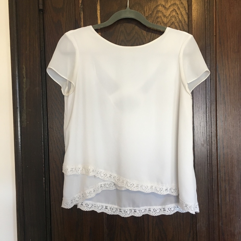 Zara White Short-sleeve Top